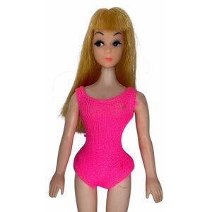 HTF Vintage 1970s Jeanie by Kresge Dawn Doll Clone Blonde in ORIGINAL SWIMSUIT